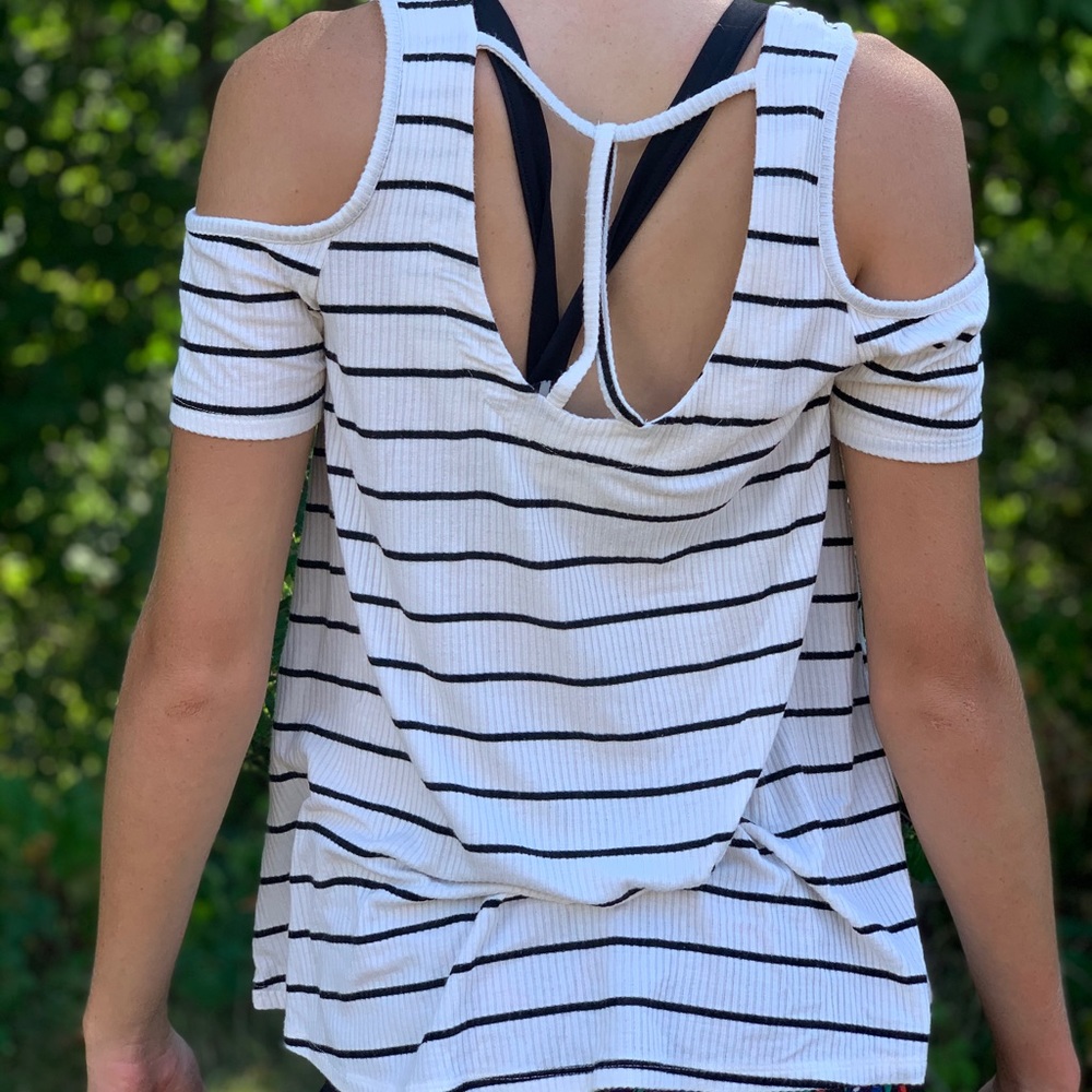 Black and white tank top